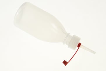 Plastflaske med lige sprøjterør og hætte til 301/100 ml                    SAMLET FLASKE