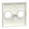 Cover plate, Merten System M, for TV/SAT socket, polar white 296719 miniature