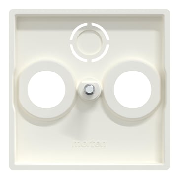 Cover plate, Merten System M, for TV/SAT socket, polar white 296719
