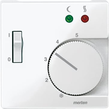 Cover plate, Merten System M, for floor thermostat, polar white 534919
