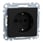 socket-outlet, Schuko, screwless,Ocean Plastic, black, System M MEG2300-0403 miniature