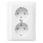 Merten dobbeltstikkontakt med sidejord 16A, planforsinket, Hvid MEG2420-1419 miniature