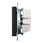 Socket-outlet with pin earth, shutter, screwless terminals, black matt, System M MEG2500-0403 miniature