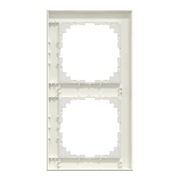Cover frame, Merten M-Pure, 2 gangs, polar white MEG4020-3619