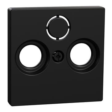 Cover plate for antenna TV/SAT socket, 2/3 holes, black, MertenSystem M MEG4123-0403