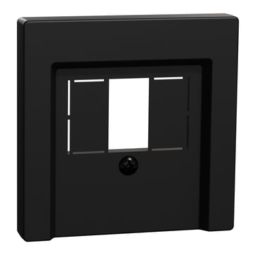 Cover plate for TAE/Audio/USB, black, Merten System M MEG4250-0403