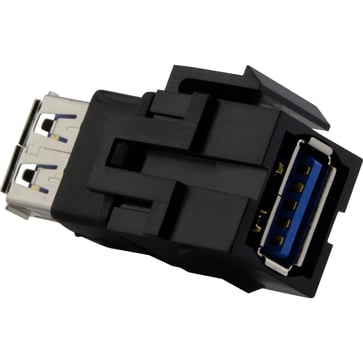 USB 3.0 Connector jack, Merten, Keystone, black MEG4582-0001