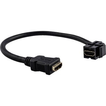 HDMI flexible Connector jack, Merten, Keystone, black MEG4583-0002