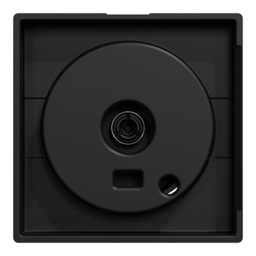 Cover plate for rotary dimmer, black, Merten System M MEG5250-0403