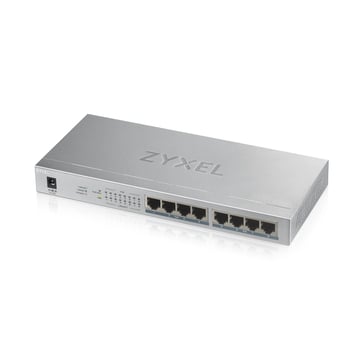 Zyxel Switch GS1008HP 8 Port Gigabit PoE+ unmanaged desktop Switch, 60 Watt GS1008HP-EU0101F