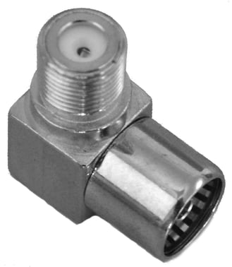 IECF-FFVI, IEC male / F male connector, angle metal 84033