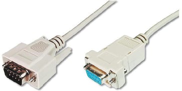 Datatransfer extension cable, D-sub9/M-D-Sub9/F AK230-2M