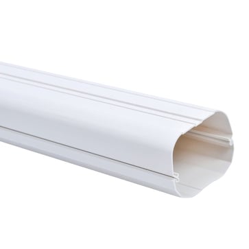 Straight cover for heating pump duct 77 x 64 mm white 449145