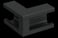 External corner 120/72 alu black R9017 STA520023 miniature