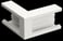 External corner 110/55 alu white R9003 STA520054 miniature