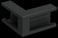 External corner 110/55 alu black R9017 STA520055 miniature