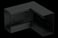 Internal corner 130/72 black R9017 STA550100 miniature