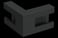External corner kit 170/65 black R9017 STA550123 miniature