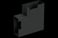 L-piece riser 170/72 black R9017 STA550146 miniature