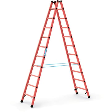 Stepladder double-sided GRP 2x10 steps 3,00 m 41258