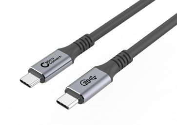Premium USB-C kabel 3m 20Gbps 100W USB 3.2 2x2 sort USB3.2CC3