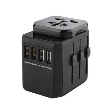 World Travel Adapter 4 USB A ports with Universal to EU power plug MC-TRAVELADAPTER2