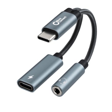 USB-C til USB-C PD og Audio Sølv 13cm MC-USBC-AUDIOCF