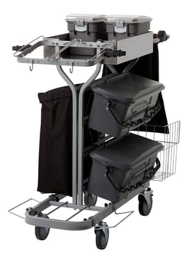 Compact Cleaning Trolley Plus 40cm Unassembled Grey 580311