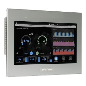 10" W touch panel display, 2COM, 2Ethernet, USB host&device, 24VDC PFXST6500WAD