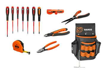 Bahco elektriker bæltetaske med værktøj ELEC-POU-SET