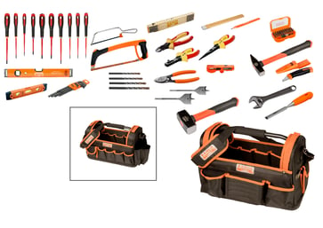 Bahco Electrician bag w. tools ELECTRICIANSET