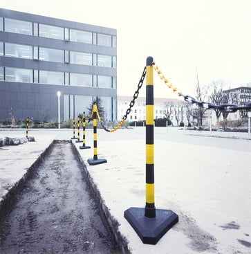 Chain barrier post set 6 pcs yellow/black 180246