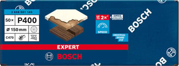 Bosch Slibeblad EXC 150mm K400 Multi 50stk 2608901145