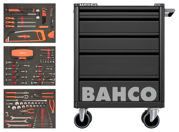 Bahco værktøjsvogn med indhold 140 dele 1472K5BKFF3SD