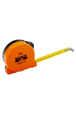 Bahco Short Measuring Tapes with ABS Grip Compact Class-II 5m MTC-5-16