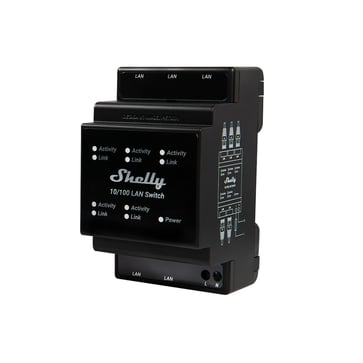 Shelly LAN Switch - DIN-skinne switch med 5xRJ45 porte 3800235266830