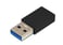 USB-A 3.0 til USB-C Adapter sort USB3.0ACF miniature