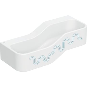 Geberit Bambini play and washspace, with two washbasin areas, lower basin on the left: B=90cm, Tap hole=without, ocean blue 502.973.SX.2