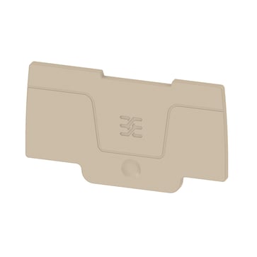 End plate (terminals), 2 mm, dark beige 2874790000
