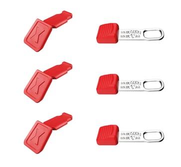 Knipex Styrtsikrings Clips + ColorCode Clips rød, 3 af hver 00 63 06 TCR 00 63 06 TCR