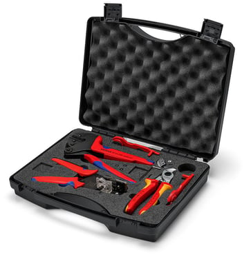 Knipex 97 91 04 V02 Tool Case for Photovoltaics for solar cable connectors MC4 (Multi-Contact) 7 parts 97 91 04 V02