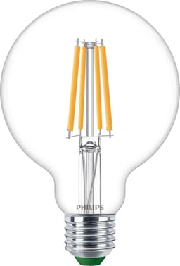 Philips MASTER Ultra Efficient LED Bulb 4W (60W) E27 827 G95 Clear Glass 929003642502