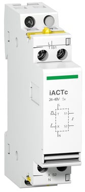 Hjælpemodul iACTc 24-48VAC inrush 2VA, hold 0,2VA og OFF-load 3VA bredde 18mm A9C18309
