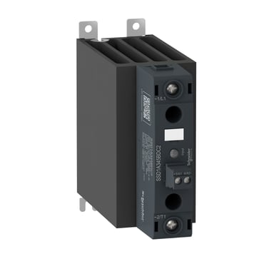 Harmony Solid State Relæ (SSR) øjeblikskoblende kontaktor-version for DIN-skinne med 48-600VAC udgang på 45A og 4-32VDC forsyning SSD1A345BDRC2