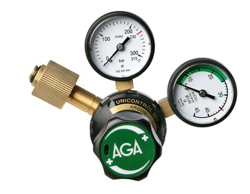 Unicontrol 300 HT Argon/MISON® Nominal work flow (l/min): 0 – 25 Flow pressure gauge (l/m): 0 – 45 Content pressure gauge (bar): 0 – 315 Connection Inlet: W 2432 x 1/14" Connection Thread: Int Connection outlet: G 3/8" 309252