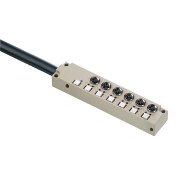 Sensor-actuator passive distributor, M8, Fixed cable version, 5 m - SAI-6-F 4P M8 L 5M 1849700000