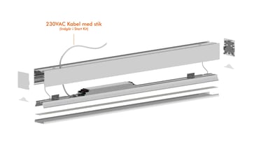 Linear Lighting Fixture, Start Kit VN14531