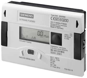 SITRANS FUE950 calculator for energy metering. IP54 wall mount enclosure, 7ME3480-2CA50-2BK0 7ME3480-2CA50-2BK0