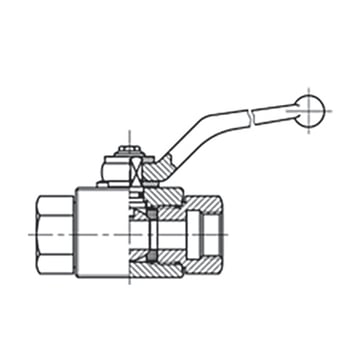 2-way ball valve, 1/2 BSPP, female, stainless, 50MPa 86310808