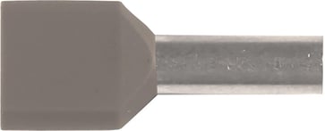 Pre-insulated TWIN end terminal A4-12ETW2, 2x4mm² L12, Grey 7287-039100